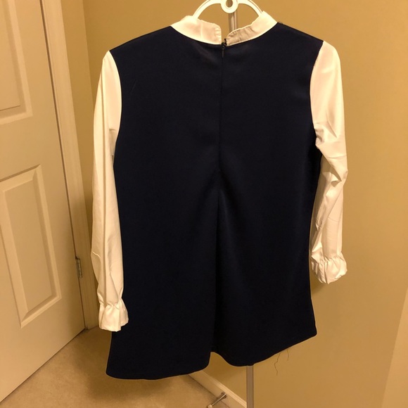 đź’śMock Two-Piece Long Sleeved A-Line Mini Dress - Picture 3 of 7